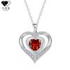 Heart Shape Rhinestone Pendant Necklace Women Copper Chain Fashion Jewelry 2025