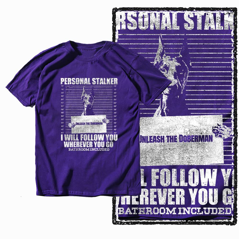 G59 Purple Cotton Men's Streetwear Dog GraphicT-shirt |  Big Size Cool Vintage O-neck Men's Tee Tshirt