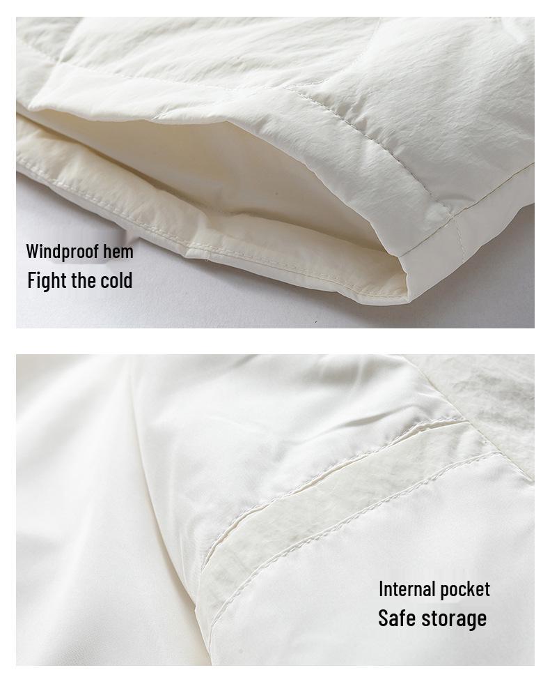 Winter-Daunenjacke für Herren 2025 mit Farbblock-Design und Reverskragen – Schlicht, locker, warm, im Landhausstil für Paare