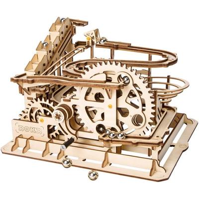 Rompecabezas de Madera 3D Set de Pista de Canicas - Kit de Modelo Mecánico para Adultos Juguetes DIY de Montaña Rusa Regalos para Niños/Niñas