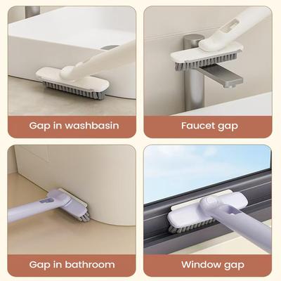 Crevice Cleaning Brush 360-degree Rotating Grout Brush Multifunctional Crevice Cleaner for Shower Bathroom Toilet Kitchen Home