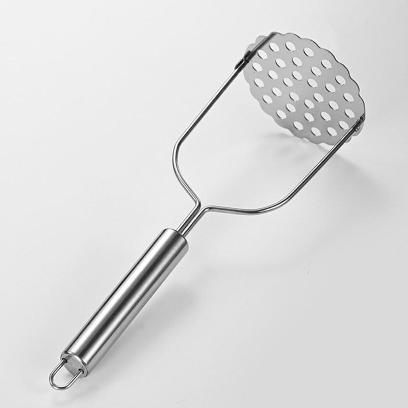 Ergonomischer Griff Kartoffelpresse Werkzeug Edelstahlkonstruktion Stampfer zum Zerkleinern von Kartoffeln Kürbissen Bananen