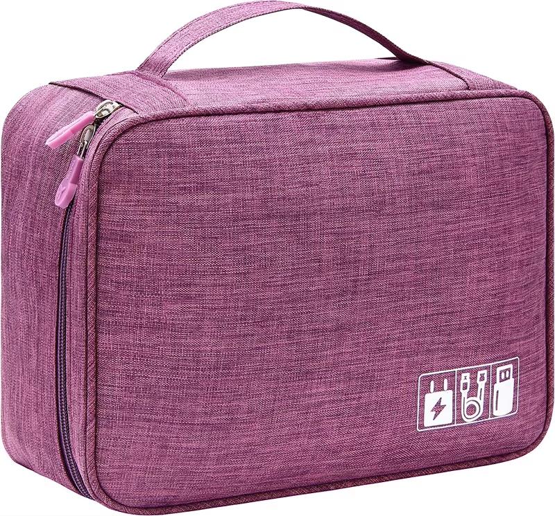 Portable Travel Digital Cable Storage Bag Large Capacity Moisture-proof Mesh Headphone Charger Organizing Storage Bag