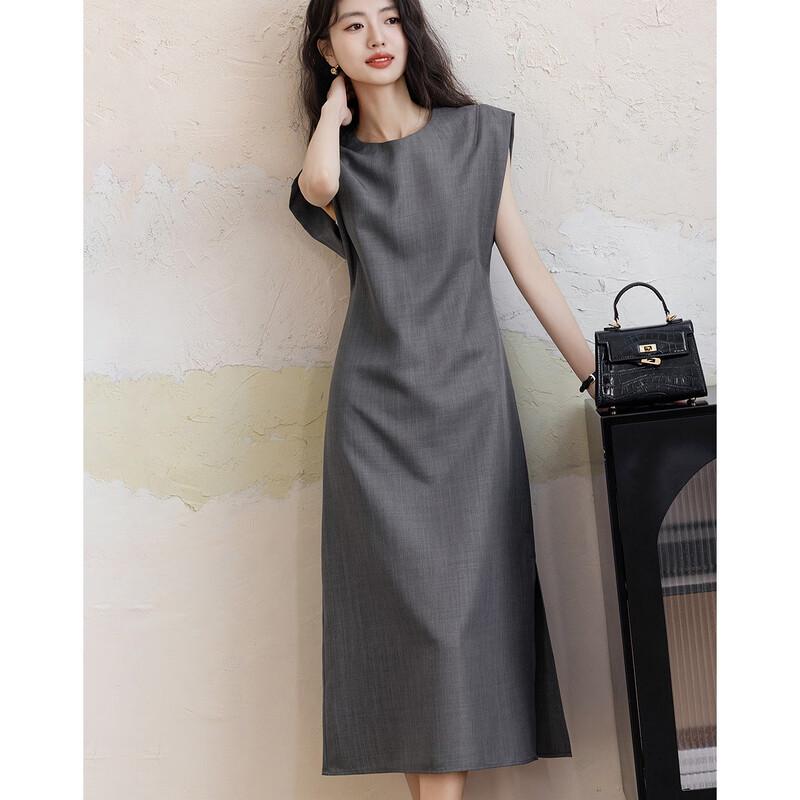 Demana Elegant Two-Tone Woven Midi Dress S