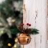 5PCS Metal Bells Hanging Decorations for Christmas Tree Door Window Indoor and Outdoor Holiday Ornaments