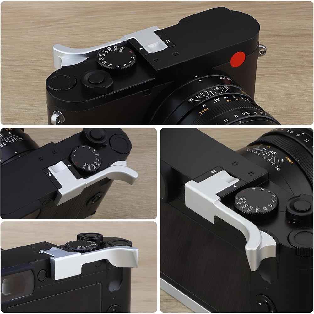 Haoge Metal Thumbs Up Hand Grip for Leica Q2 Camera THB-QS Silver Hot Shoe Thumb Rest