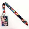 Anime Lanyards Keychain Animated Mobile Phone ID Card pass Hang Rope DIY Jewelry Accessories