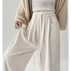 Women's Summer 2026 Ice Silk High-Waist Narrow-Legged Loose Pants