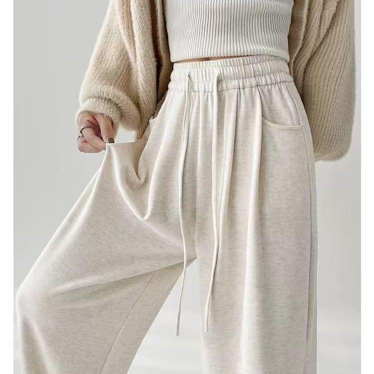 Women's Summer 2026 Ice Silk High-Waist Narrow-Legged Loose Pants