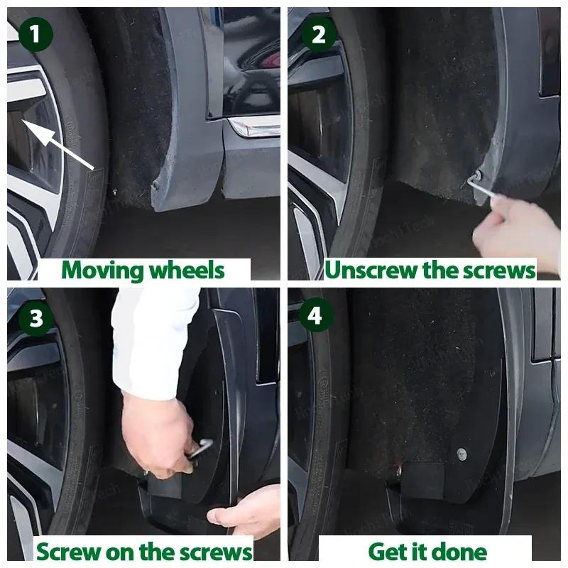 4x Car  Mud Flaps Splash Guards Mudguards Front Rear Styling For Chery Exeed VX