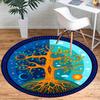 1pc Retro 2672638127 Pattern Round Floor Mat, Non-slip for Living Room Bedroom Chair Carpets Home Decor Gifts, Home Decor Room Decor Outdoor