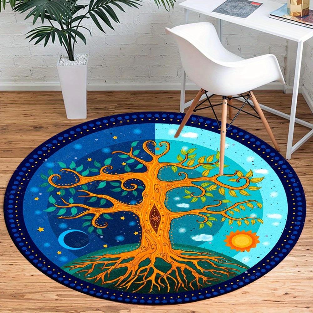 

1pc Retro 2672638127 Pattern Round Floor Mat, Non-slip for Living Room Bedroom Chair Carpets Home Decor Gifts, Home Decor Room Decor Outdoor 80cm by 80cm