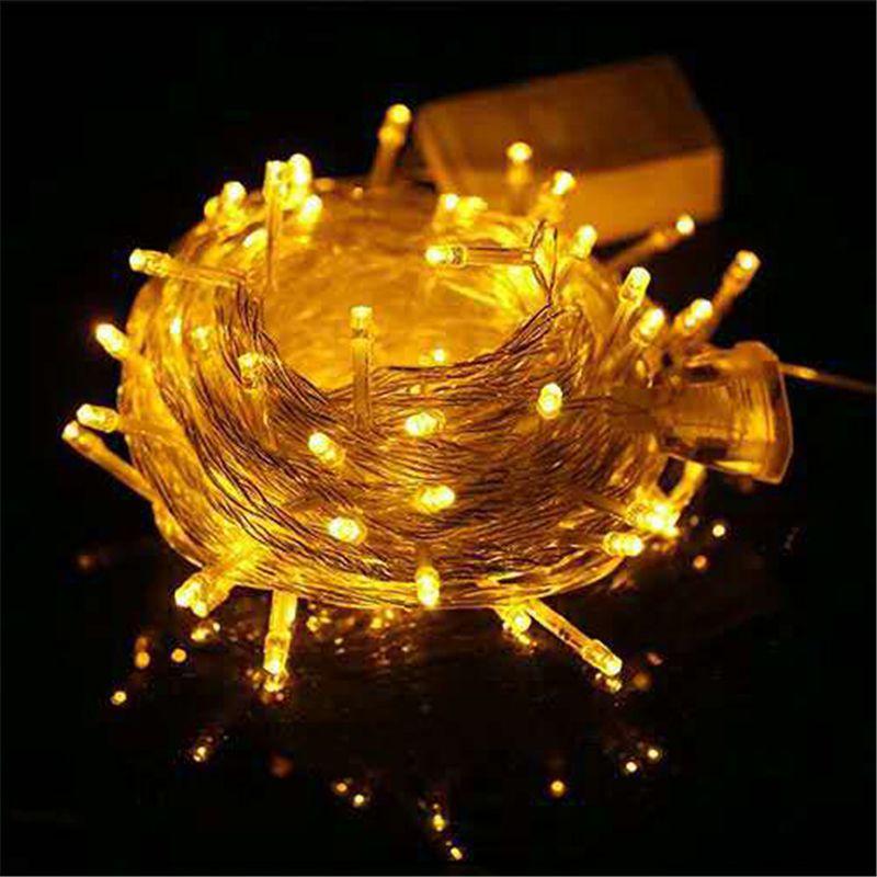 

Гирлянда 100 светодиодов 10 м Сказочные огни Рождественская елка Свет Рождественская вечеринка Свадьба Eu Лампа Yellow