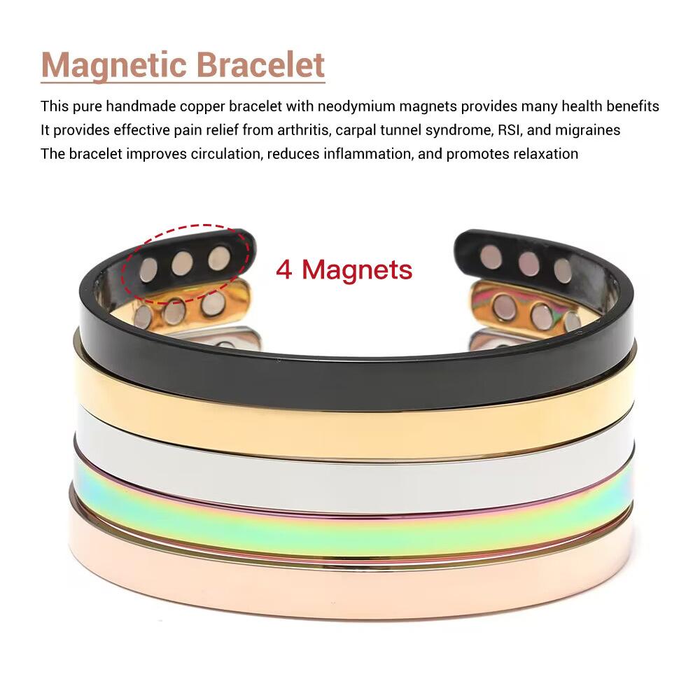 Stainless Steel Magnet Ring Magnetic Opening Stop Snoring Ring Dual Magnetic Healthy Fashion Jewelry Accessories