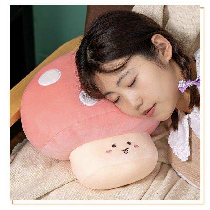 Kawaii Avocado Banana Carrot Mushroom Large Plush Pillow, Soft Stuffed Fruit Vegetable Plushie Toy Gift