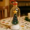 Recordable Christmas Tree Message Bottle Xmas Holiday Keepsake Christmas Props Snowy Scene in Nostalgic Bottle