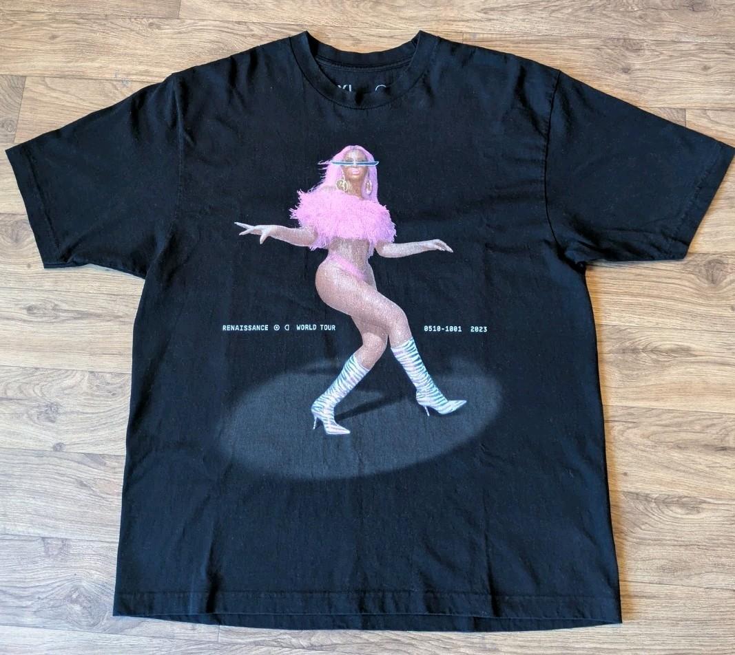 Beyonce Shirt Size XL Black Renaissance World Tour 2023 Year Of Renaissance Pink Unisex T-Shirt S