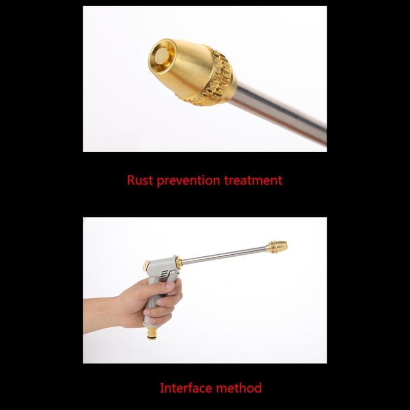 Stainless High Pressure Water Hose Nozzle Flexible Long Spray Nozzle for Home, Car, Lawn, Garden Cleaning Watering Plant