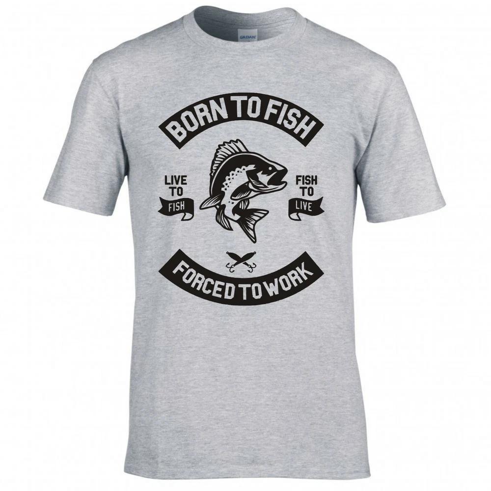 Funny Born To Fish Forced To Work Tshirt