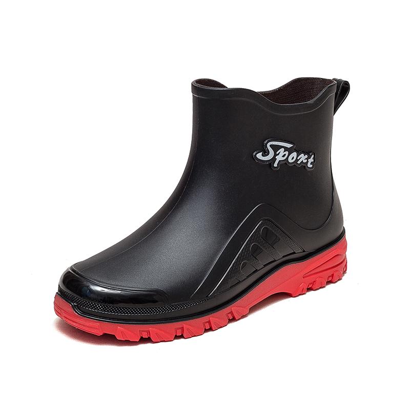 2023 Winter Sale: Men's Short Tube Waterproof Rubber Rain Boots - All-Season Fashionable Flat Design
