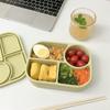 4 Fächer Mikrowellengeeignete Silikon-Lunchbox 750ml Lebensmittelaufbewahrungsbehälter Unterteilte Lunchbox Picknick