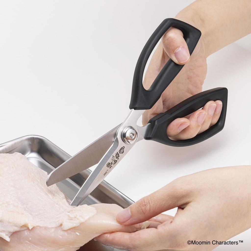 Kai Kitchen Dishwasher Easy to Moomin x DH3202 Scissors, Safe, Clean, Black, SELECT100,