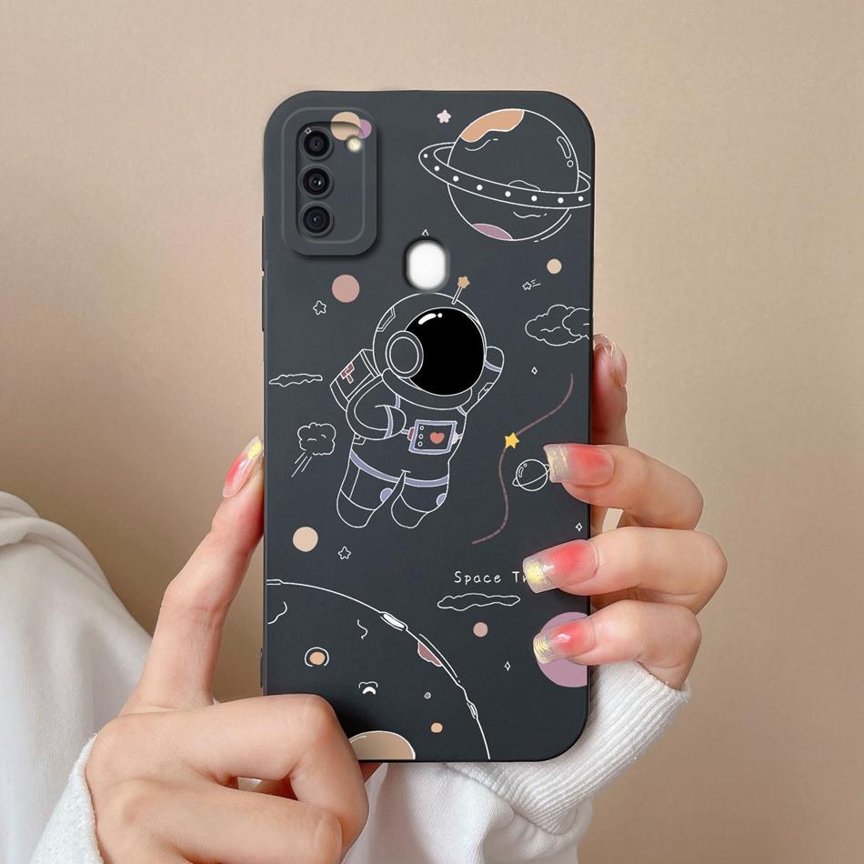 Case For Samsung A11 Flower Soft Liquid Silicone Durable Lens Protection Phone Back Covers For Galaxy A 11 Funda Coque For Woman