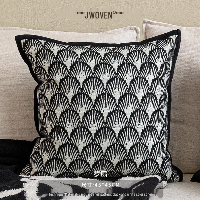 Oriental Pine Crane & Bamboo Embroidered Cushion Set – Chinese Style Sofa Décor