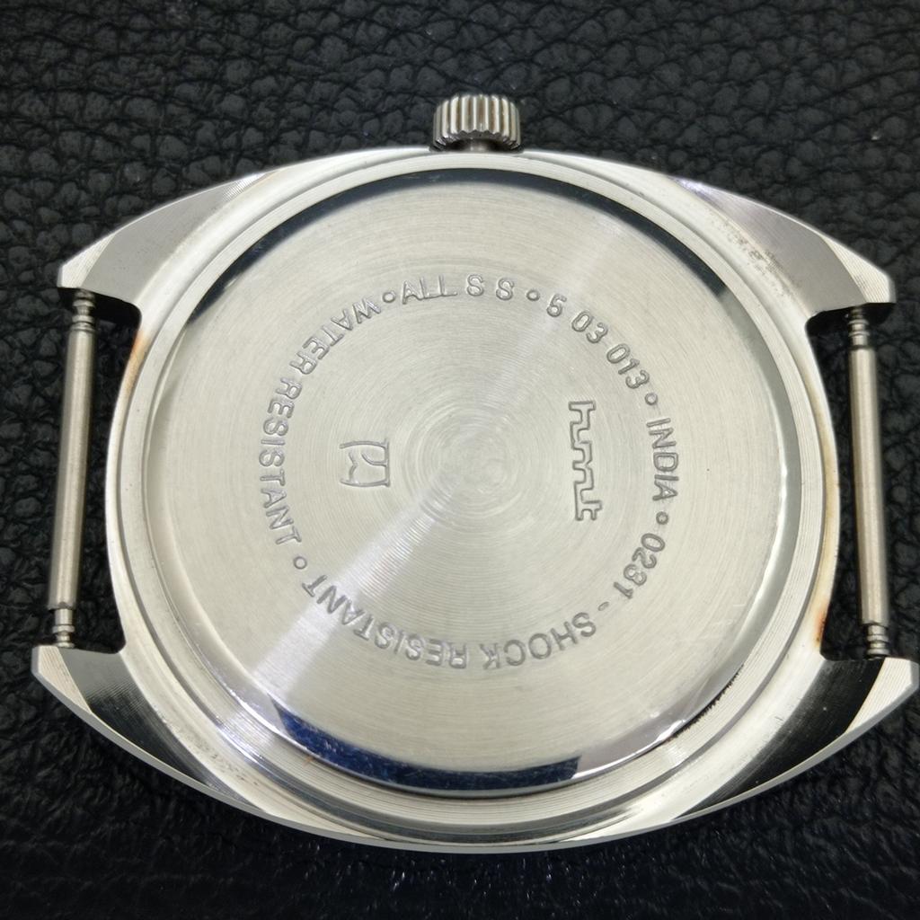 VINTAGE HMT KOHINOOR HAND-WINDING INDIAN MENS SKY BLUE DIAL WATCH a441043-4 HT-a441043