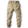 Pantaloni Cargo da Uomo Multitasche Monocolore Taglia Larga