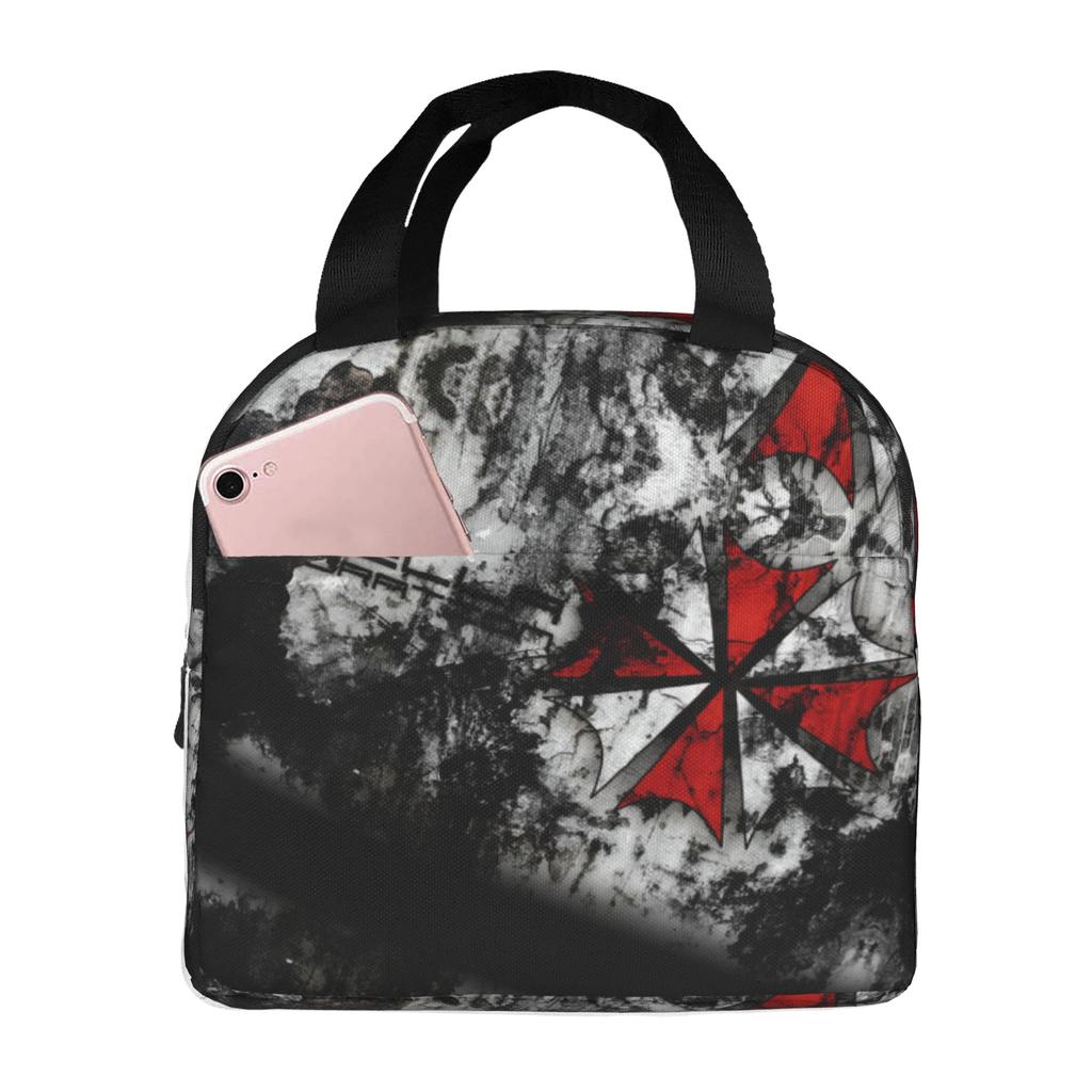 Custom Corporation Umbrellas Insulated Lunch Bag for Work School Horror Video Game Leakproof Thermal Cooler Lunch Box Men Women