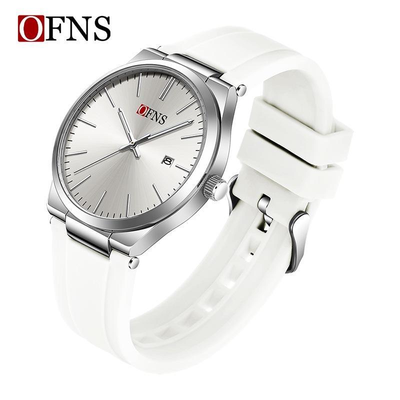 Fashion Mens Womens Watch Outdoor Sports Business Stainless Steel Man Watch Luminous Blue Dial Calendar Quartz Watches for Men+Box