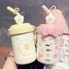 316 Stainless Steel Thermos Bottle For Girls Vacuum Tumbler Portable Straw Mixing Insulated Cup Cute Coffee Keep Hot &Cold Cup