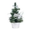 Three Sizes Mini Christmas Tree Pine Needles Golden Silver Red Desktop Xmas Ornament Pre Decorated Lightweight PVC