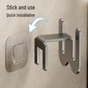 Wall-Mounted Punch-Free Bathroom Slipper Rack with Drain Hook for Shoe Storage