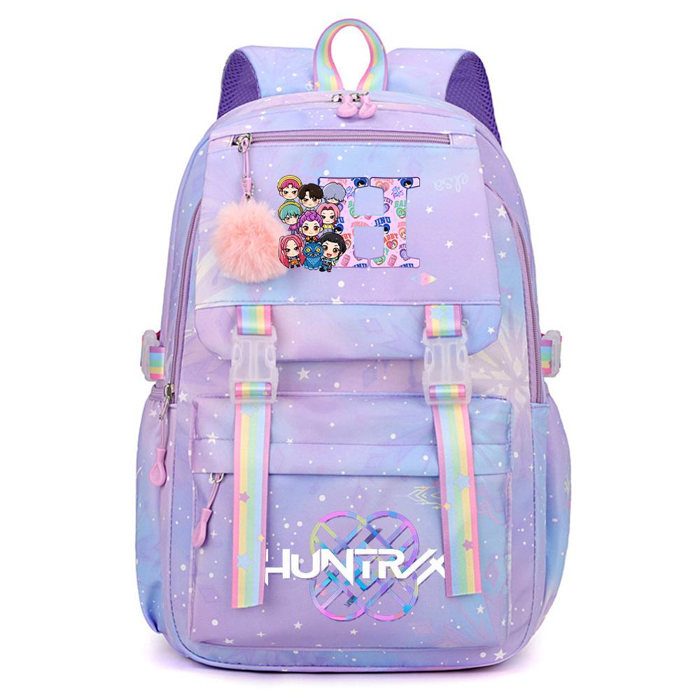 Anime K-Pop Dämonenjäger Bedruckter Wasserdichter Rucksack mit großem Fassungsvermögen Teenger Schüler Mädchen Junge Schultasche Buchtasche Damen Wasserdichte Reisetasche Rucksack