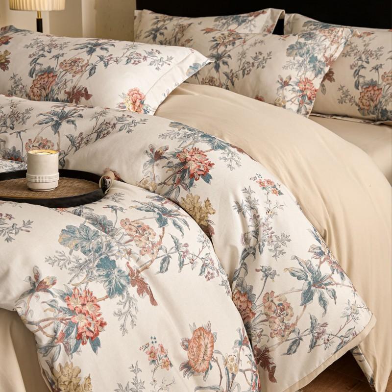 100% Cotton Flannel Bedding Set Soft Breathable All Season Luxury Home Bedroom Linens