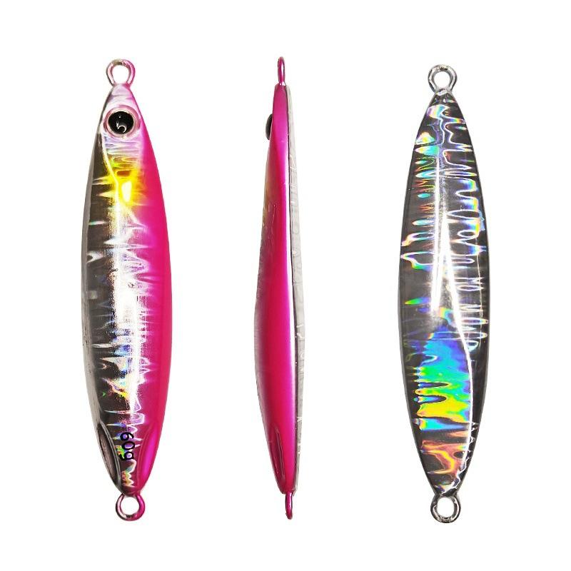 Printed 60g Fishing Jig for Saltwater & Freshwater Fish Shore Jigging Midwater Lead Metal Lure Without Hooks