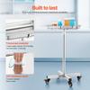 VEVOR Mayo Stand, Stainless Steel Mayo Tray, Load Capacity up to 35 lbs, Adjustable Height 25.2"-39.8"