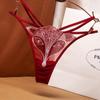 Erotic Panties Women Sexy Embroidery Thongs Transparent Hollow Girls Underwear Bikini Cute G-Strings