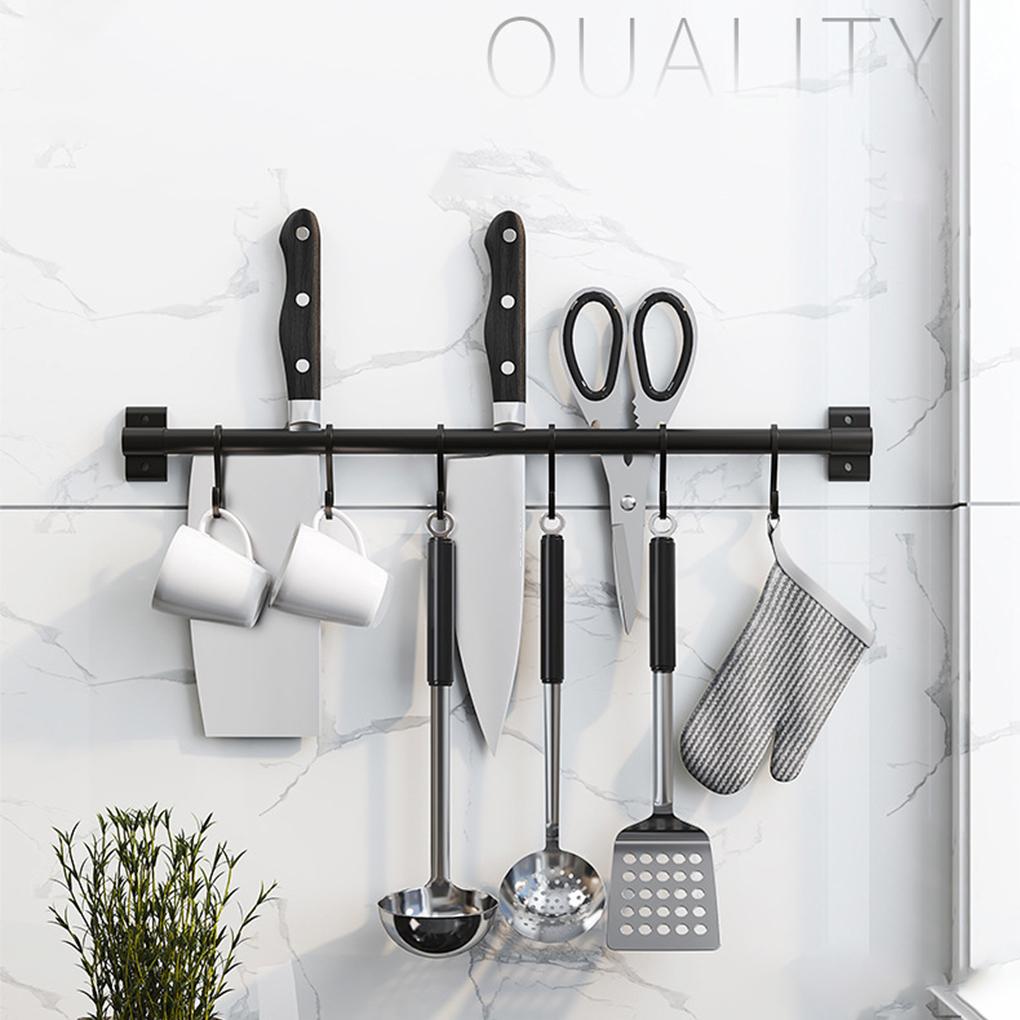 7pcs/set Heavy-Duty Kitchen Shelf Organizer For Maximized Storage Space Rack Wall Mounted Hook Rack