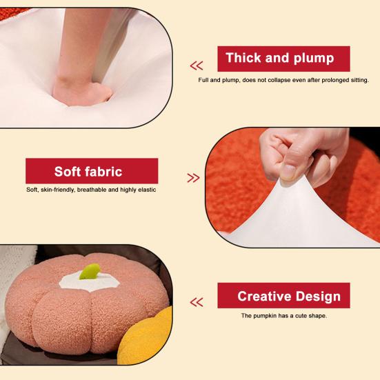 Pumpkin Seat Cushion Decorative Round Pillow Multifunctional Floor Mat Dog