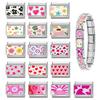 Wholesale Kawaii Heart Flower Star Sunset Dolphin Cats Italian Charm Fit 9MM Stainless Steel Girls' DIY Bracelet Fashion Jewelry