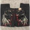 Pantalones vaqueros de pierna ancha estilo gótico estilo retro americano de estilo Y2K con letras bordadas y parches personalizados