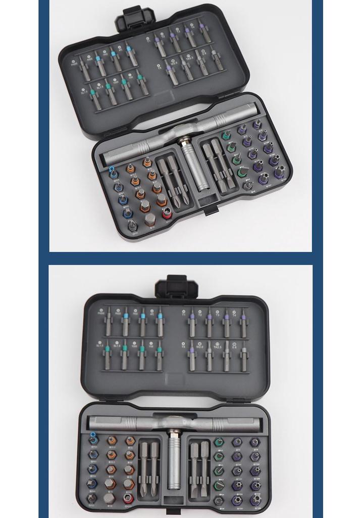 50-in-1 Multi-functional Ratchet Screwdriver Set with S2 Steel High Hardness Bits