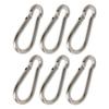264 Lbs Spring Snap Hook Carabiner Clips Stainless Steel 304 , Set Of 6