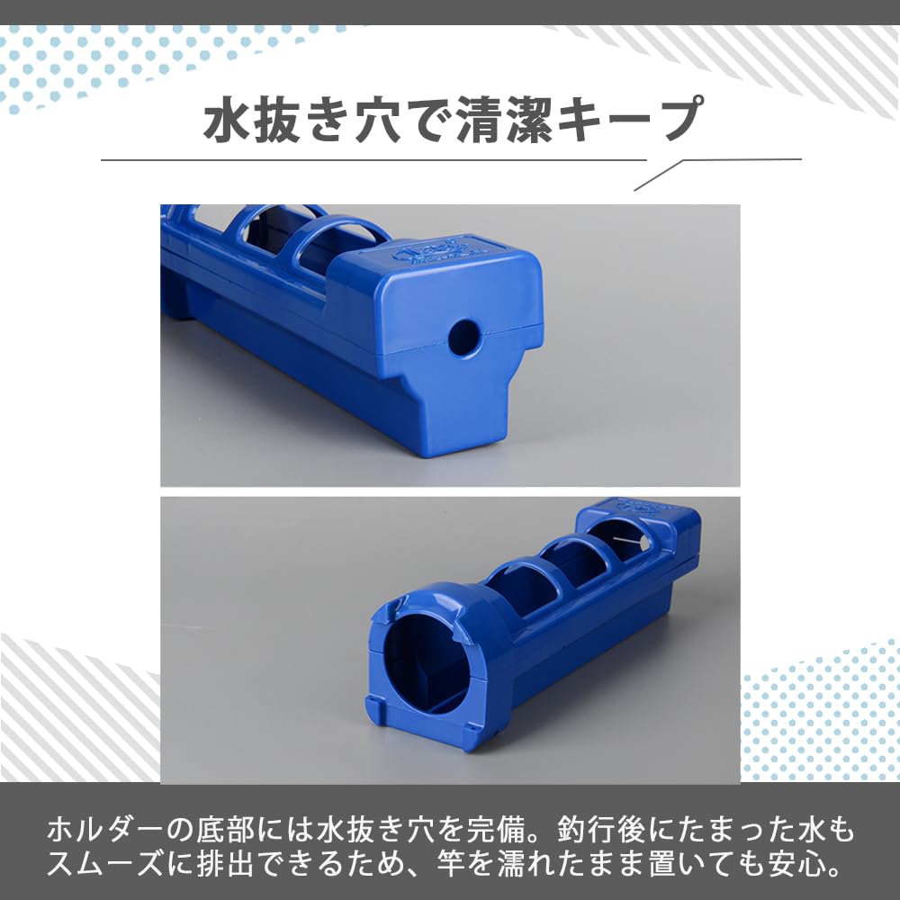 AZNABLE Rod Holder, Rod Stand, Fishing Rod Rest, Boat, Motorcycle, Portable Fishing Rod Stand (Blue)