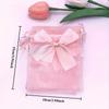 50pcs, Multi-Color Bow Tie Cute Transparent Nylon Elegant Ribbon Bag,Gift Packaging Bag, Luxury Jewelry Bag,Mesh Bag,Candle Bag