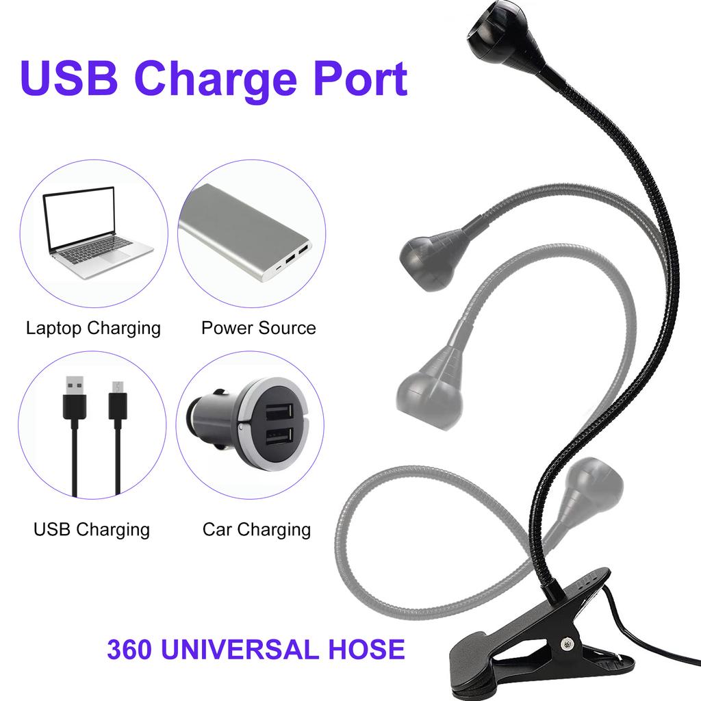 USB Clip-On Table Lamp Bedside Lamp Nail Art Nail Polish Curing UV Glue Light