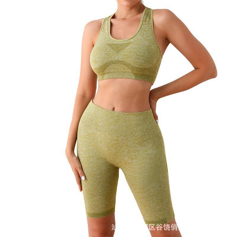 JYL Yoga Shorts Trousers Suit Sports Short Pants High Strength Integrated Vest